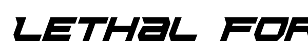 Lethal Force font preview