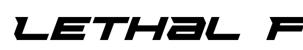 Lethal Force font preview