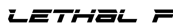 Lethal Force font preview