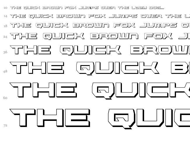Lethal Force font waterfall
