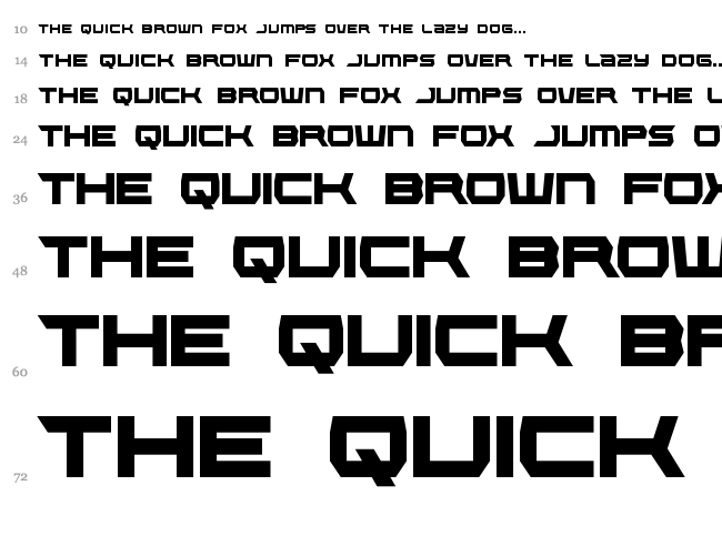 Lethal Force font waterfall