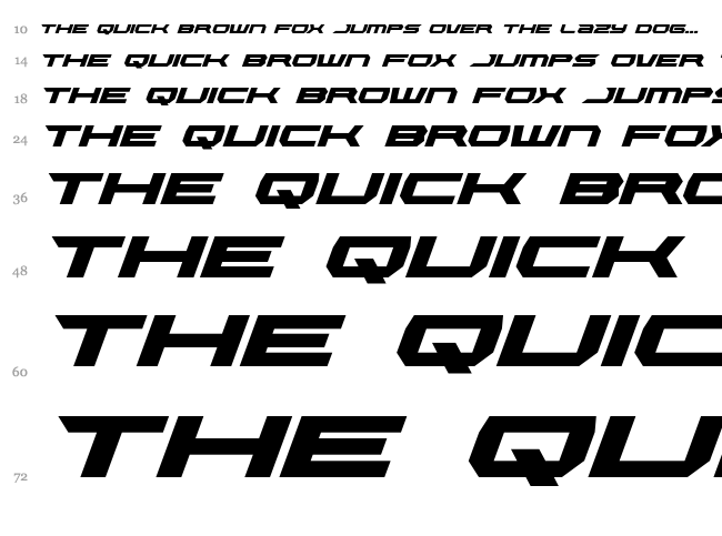 Lethal Force font waterfall
