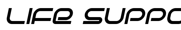 Life Support font preview