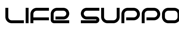 Life Support font preview