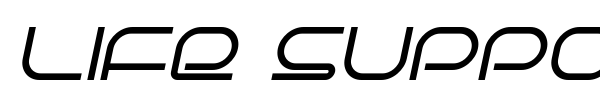 Life Support font preview
