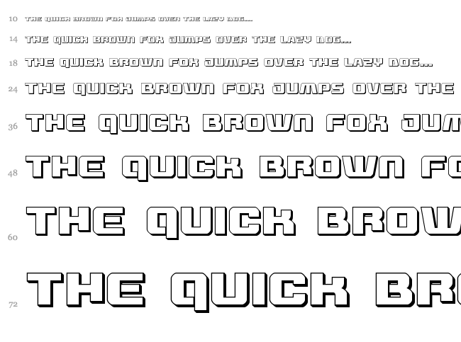 Livewired font waterfall