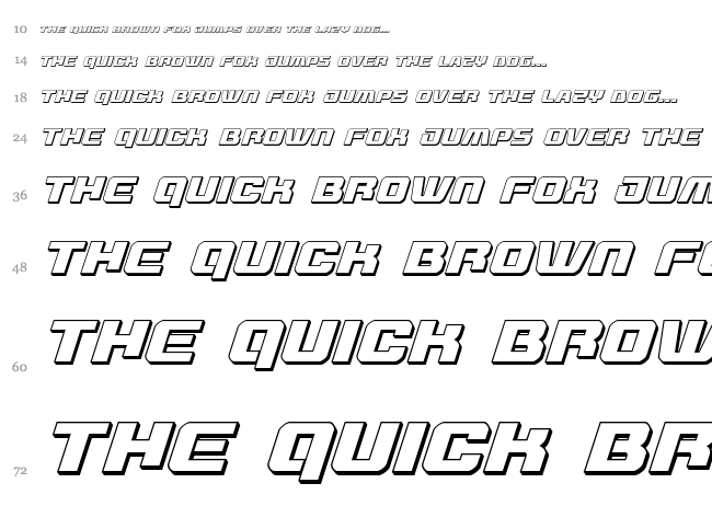 Livewired font waterfall