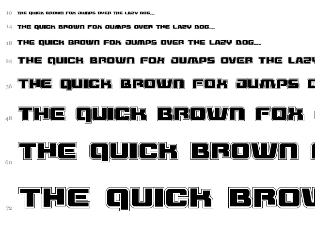 Livewired font waterfall
