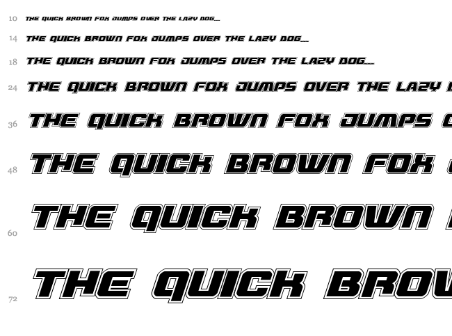 Livewired font waterfall