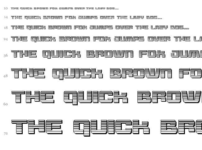 Livewired font waterfall