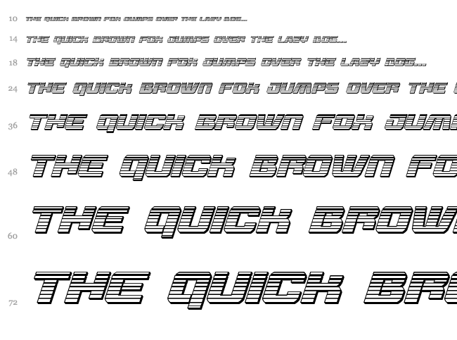 Livewired font waterfall