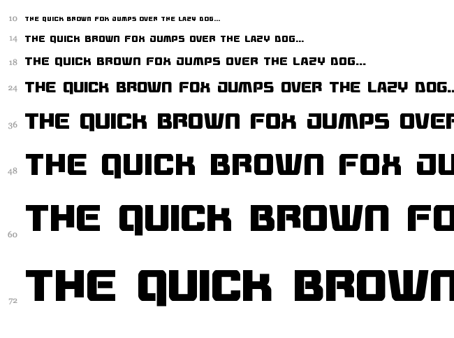 Livewired font waterfall