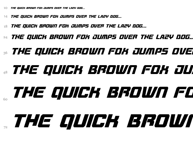 Livewired font waterfall