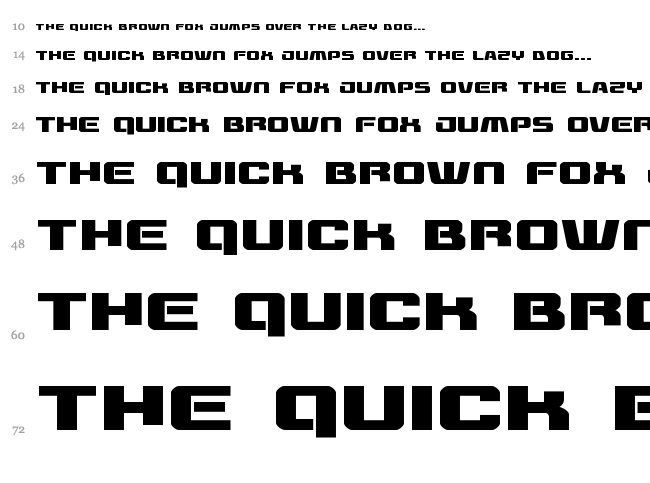 Livewired font waterfall