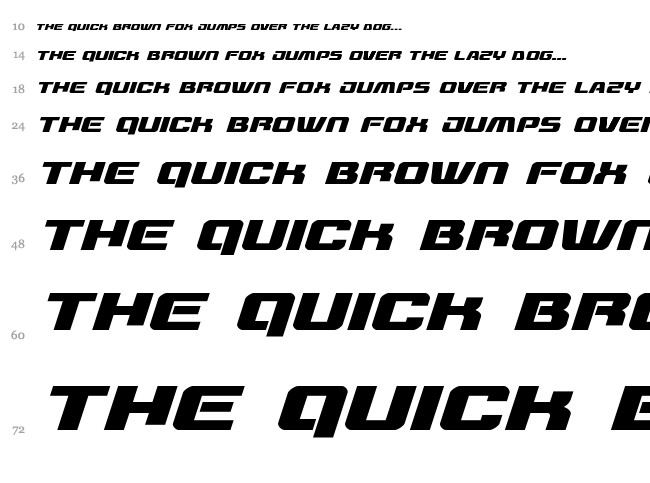 Livewired font waterfall