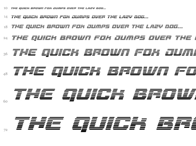 Livewired font waterfall