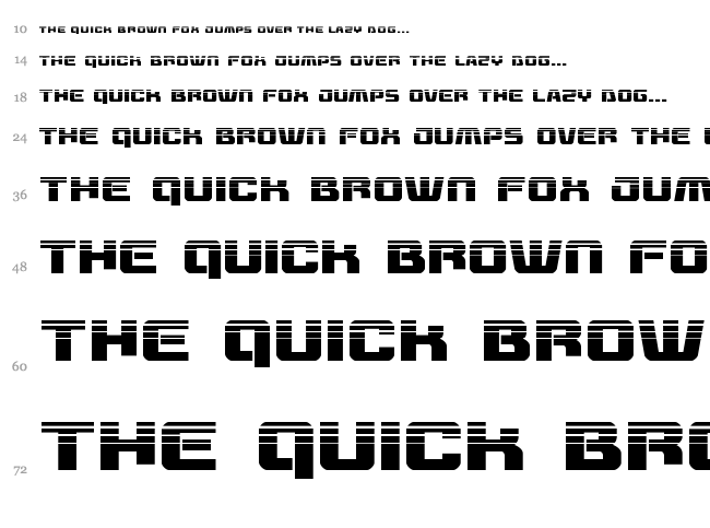 Livewired font waterfall