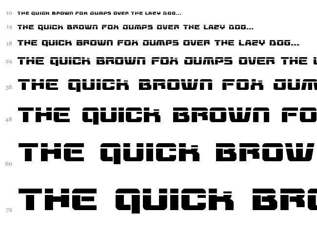 Livewired font waterfall