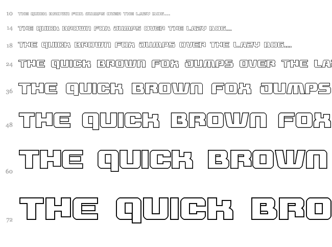 Livewired font waterfall