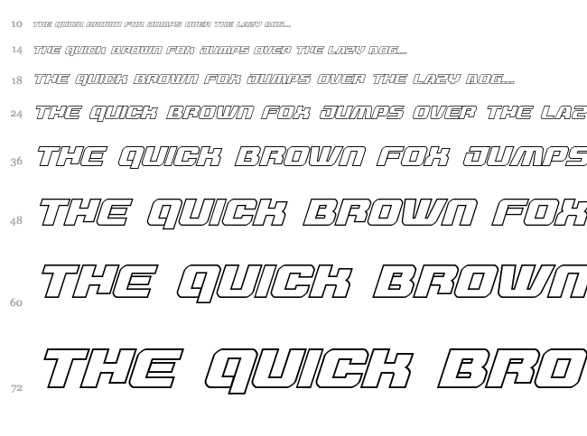 Livewired font waterfall