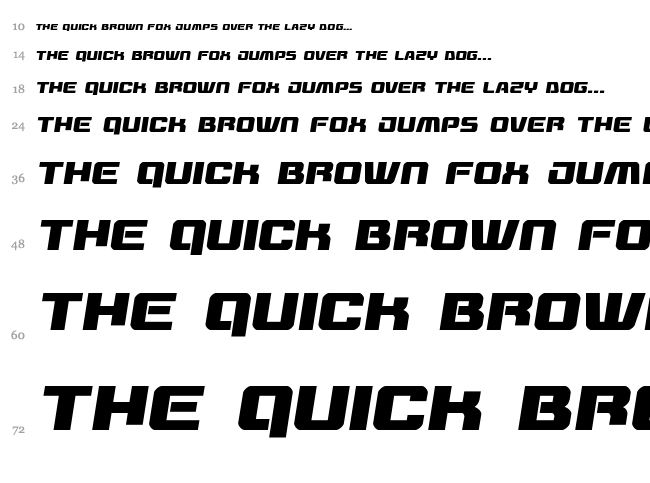 Livewired font waterfall