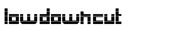 Low Down Cut font
