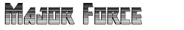Major Force font preview