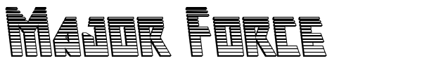 Major Force font preview