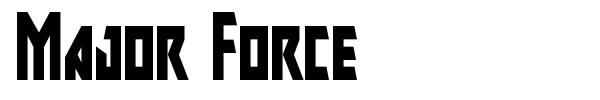 Major Force font preview
