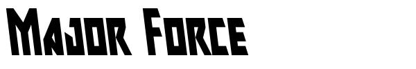 Major Force font preview