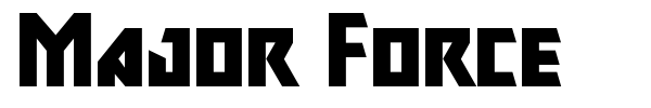 Major Force font preview