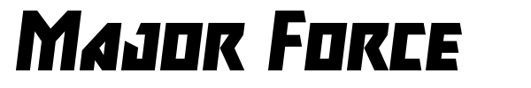 Major Force font preview