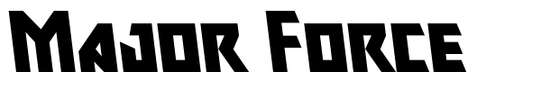 Major Force font preview