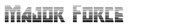 Major Force font preview