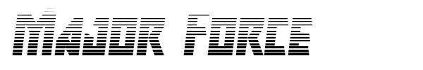 Major Force font preview