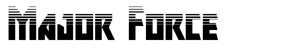 Major Force font preview