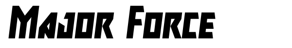 Major Force font preview