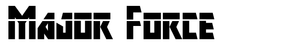Major Force font preview