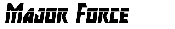 Major Force font preview
