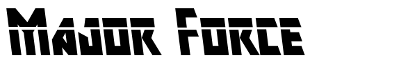Major Force font preview
