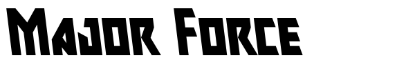 Major Force font preview