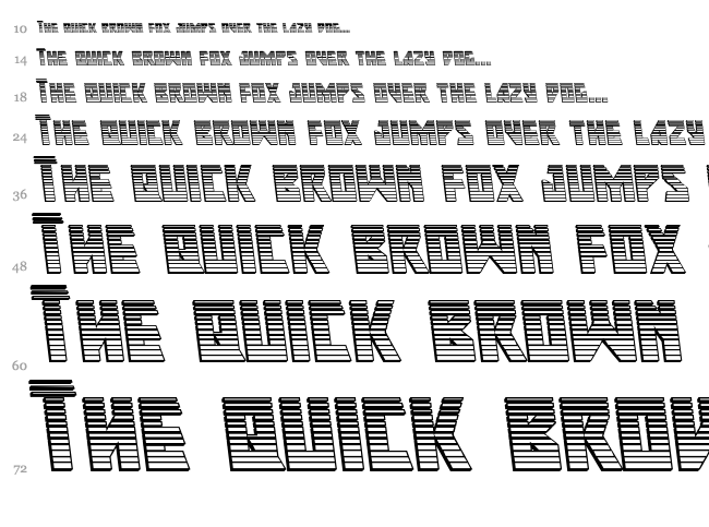 Major Force font waterfall