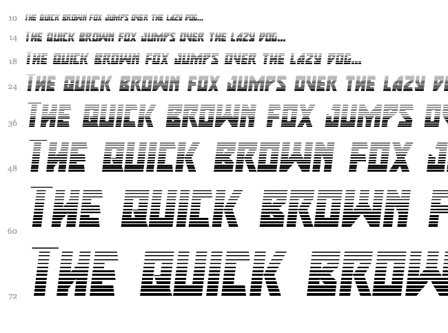 Major Force font waterfall