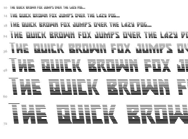 Major Force font waterfall