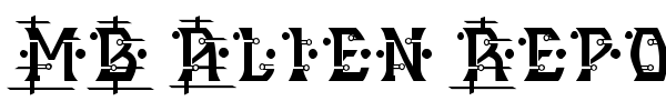 MB Alien Report 72 font