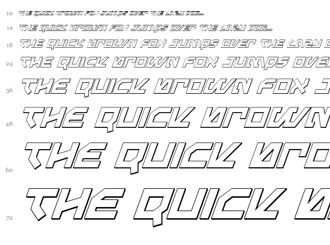 Metalstorm font waterfall