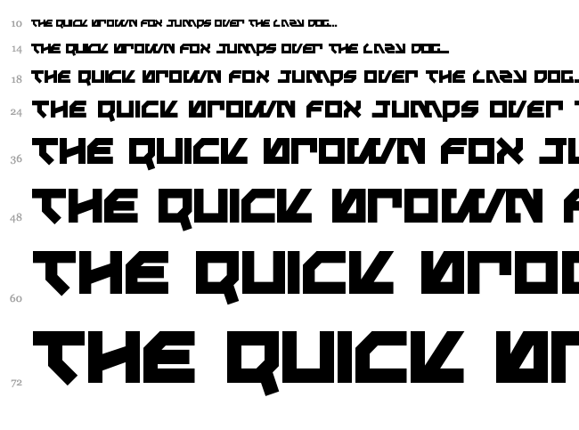 Metalstorm font waterfall