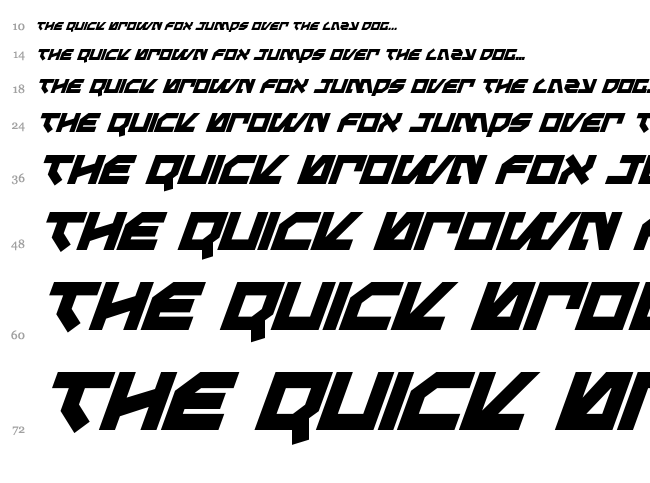 Metalstorm font waterfall