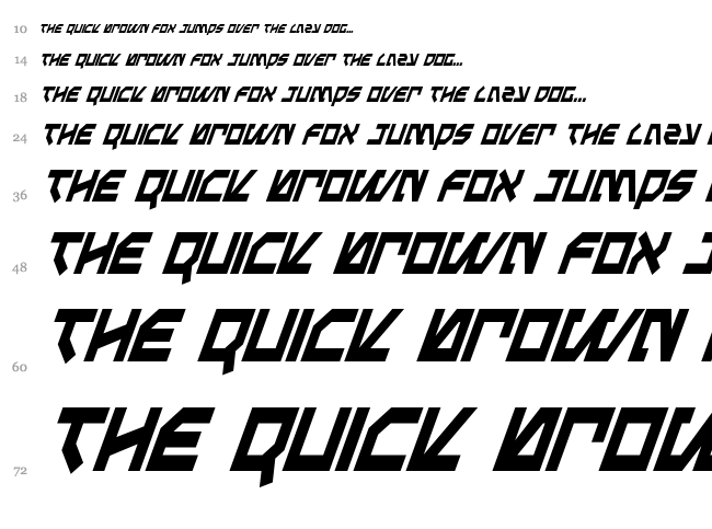Metalstorm font waterfall