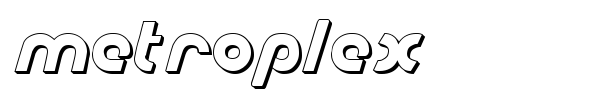 Metroplex font